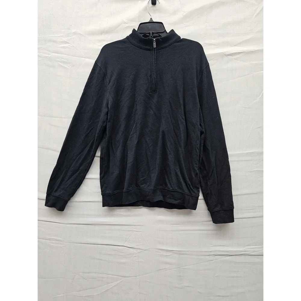 Goodfellow‎ & Co Mens Quarter Zip Pullover Sweatshirt Black Small F00377417